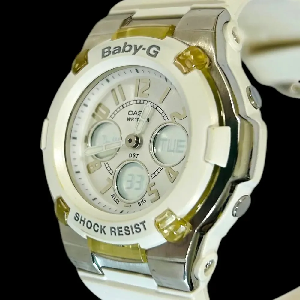 G Shock Baby G BGA 110 White New Battery Tested Working Model 5001